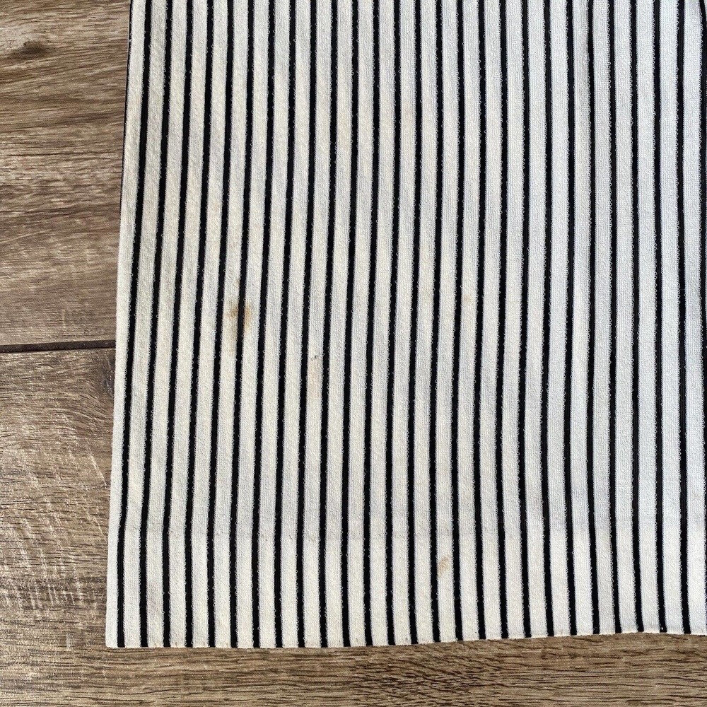 Vintage Black White Shear Stripe Dress - Picture 8 of 9
